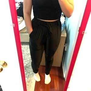 Black Drawstring Dress Pants